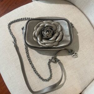 Brighton Rosie Mini Camera bag Metallic Silver  Crossbody Bag